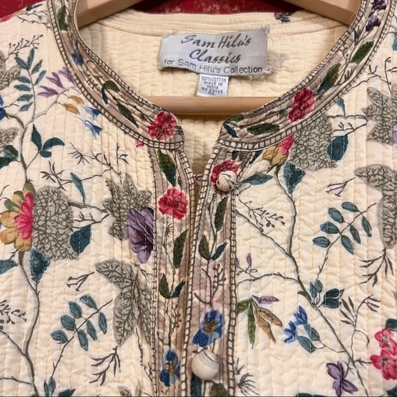 SAM HILU Vintage Reversible Floral Quilted Jacket XL - Picture 12 of 16